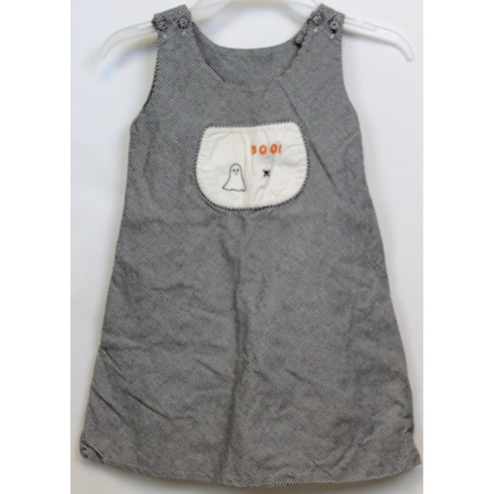 Strasburg Hounds Tooth Toddler Girl Sz 3 Halloween Reversible Black White Dress
